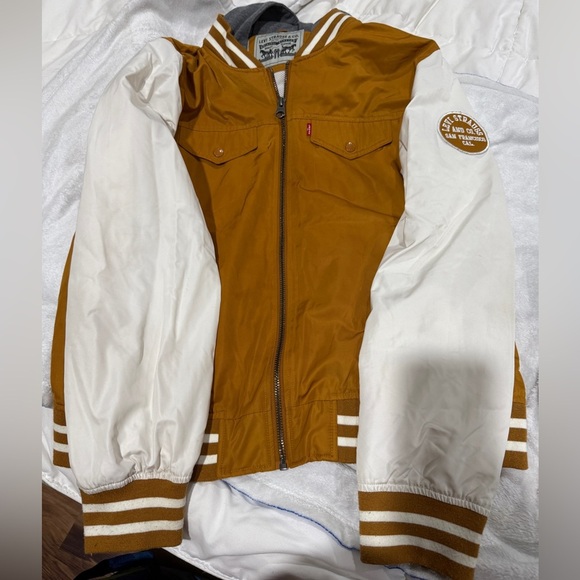 Levi's Other - Levi's Brown and White Varsity Jacket
